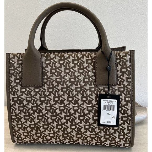 Women's DKNY Satchel "Carlita" Small Book Tote Handbag Flat Bottom Crossbody - Picture 4 of 10